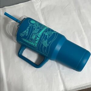 NWT WITHOUT BOX BLUE NATIVE NATURE TUMBLER WITH STRAW 40OZ